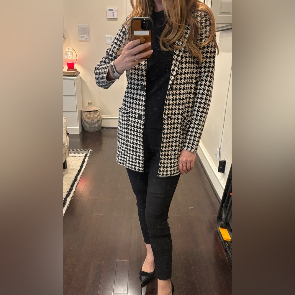 Houndstooth Sweater Jacket BNWT